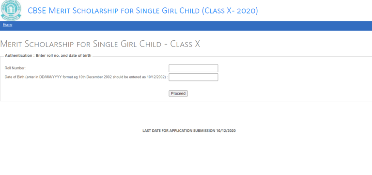 cbsc single girl chils scholarship